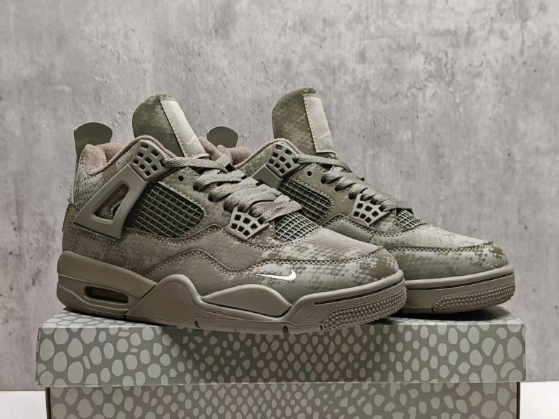 Nigel Sylvester x AJ 4 Army Green Mamba Shoes Sneakers – nk0004631