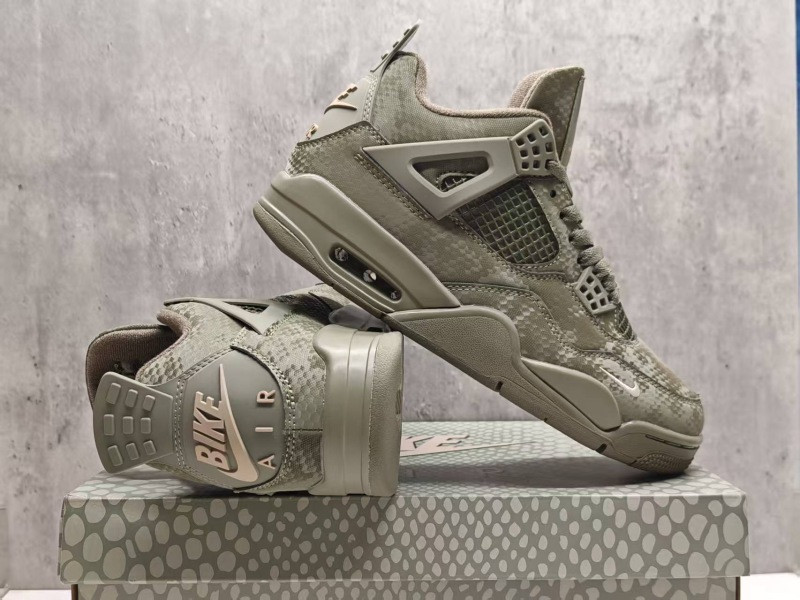 Nigel Sylvester x AJ 4 Army Green Mamba Shoes Sneakers – nk0004631