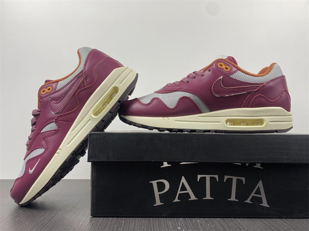 Nike Air Max 1 Patta Waves Rush Maroon (with Bracelet) DO9549-001