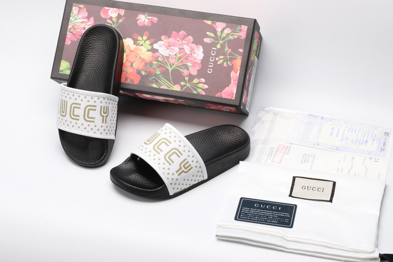 GUC LEATHER SLIDE