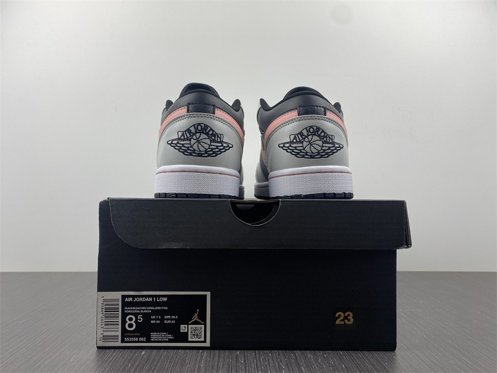 Jordan 1 Low Black Grey Pink 553558-062