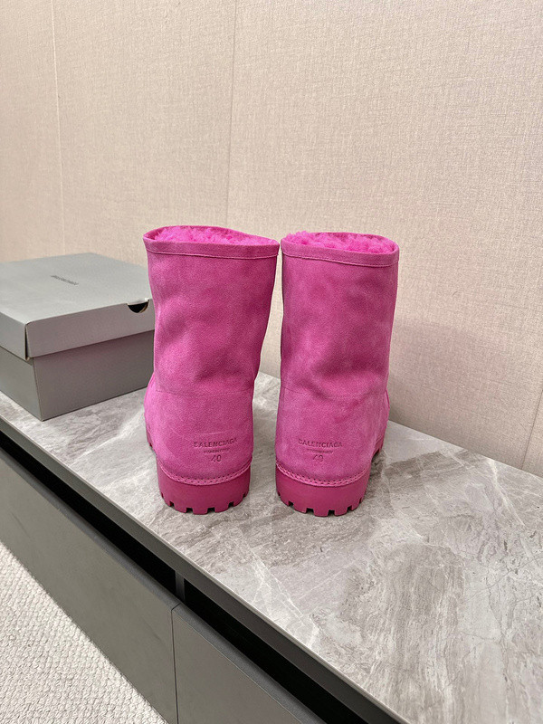 Balenciaga Alaska Faux-Fur Low Boots