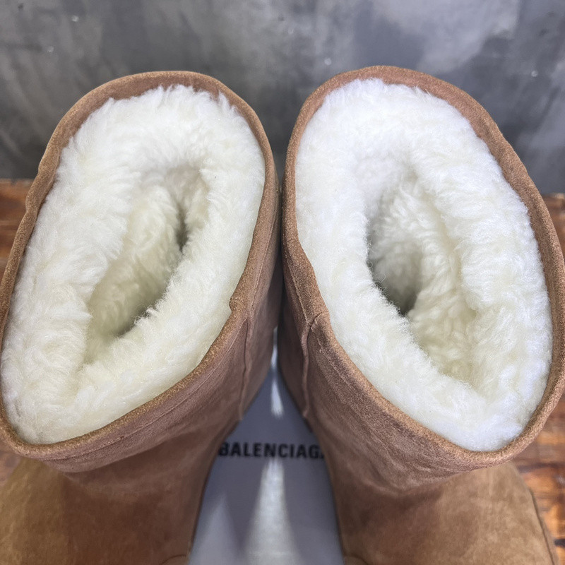 Balenciaga Alaska Faux Shearling Low Boots
