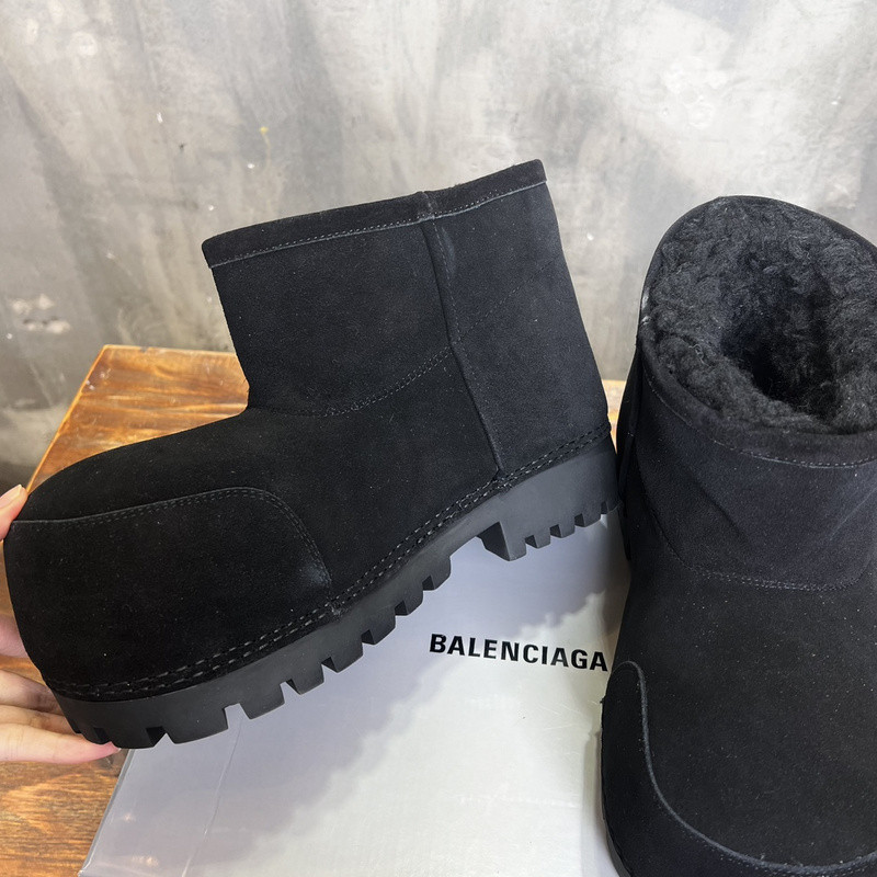 Balenciaga Alaska Fur Bootie in Black