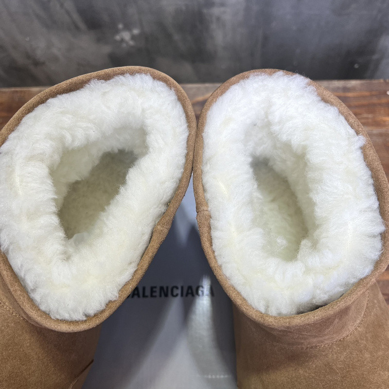 Balenciaga Brown Alaska Fur Bootie