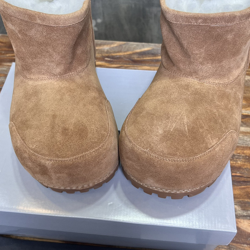 Balenciaga Brown Alaska Fur Bootie