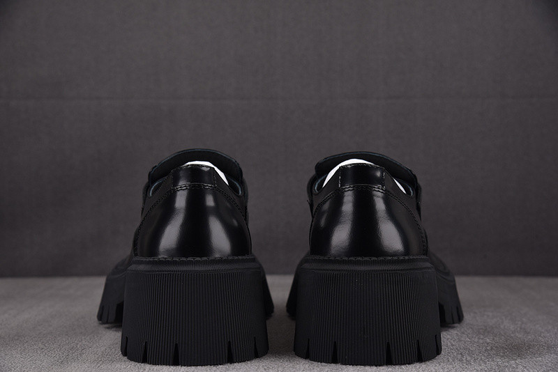 Balenciaga Tractor leather loafers in black