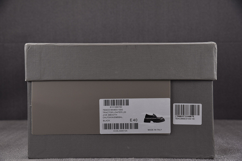 Balenciaga Tractor leather loafers in black