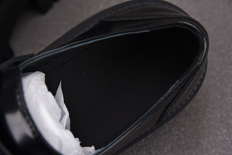 Balenciaga Tractor leather loafers in black