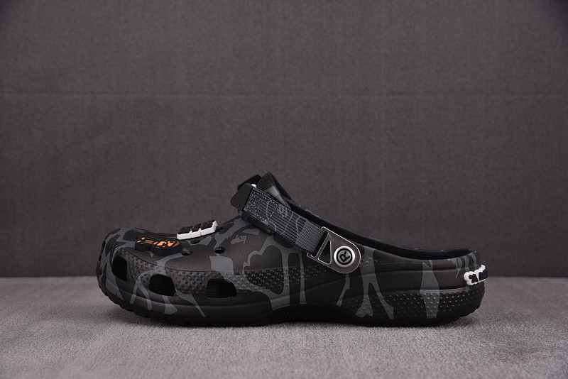 bape x Cr*0*s classic clog “black camo”