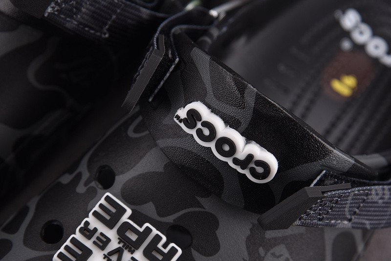 bape x Cr*0*s classic clog “black camo”