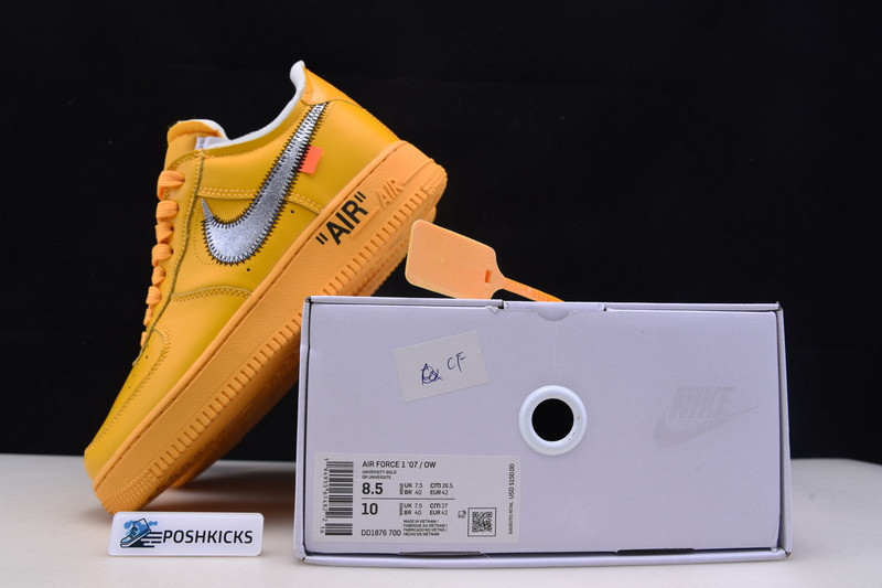 NIKE OW X AIR FORCE 1 LOW UNIVERSITY GOLD DD1876-700