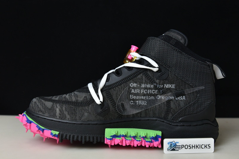 OW X NIKE AIR FORCE 1 MID BLACK DO6290-001