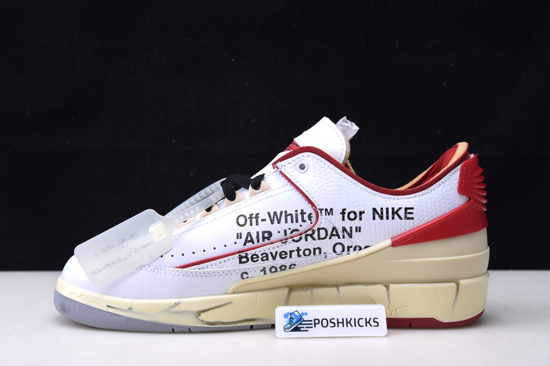 OW x Air Jordan 2 Low Red DJ4375-106