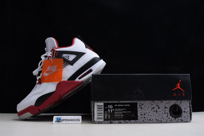 OW X Air Jordan 4 Retro Fire Red (2020) - DC7770-160