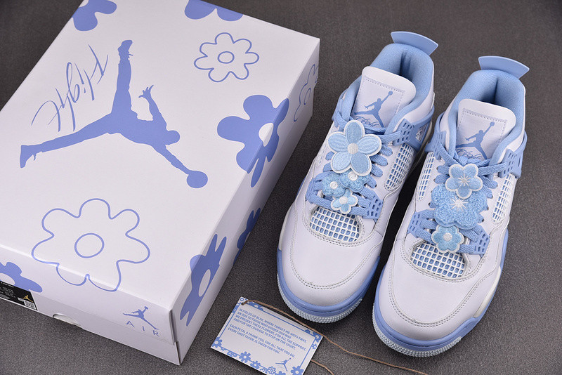 Air Jordan 4 "Aluminum" "White/Blue Tint" HV0823-100