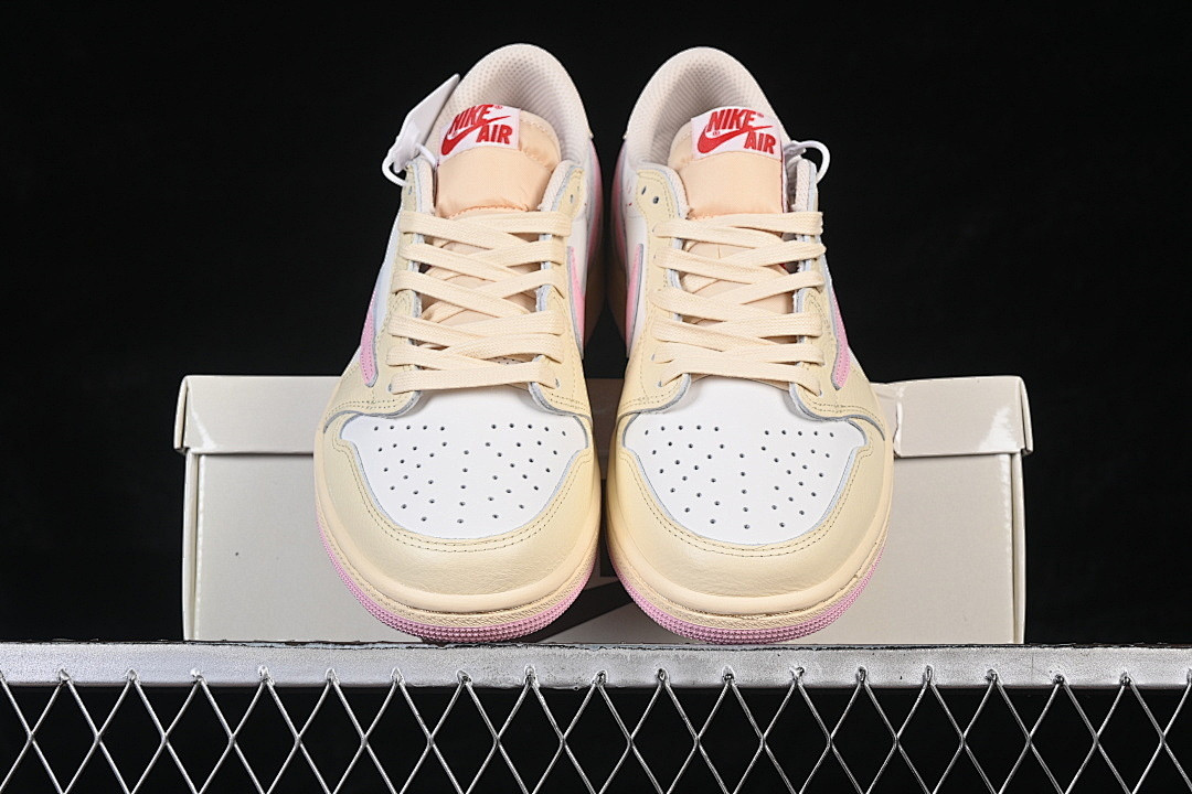 AIR JORDAN 1 LOW OG AJ1 LIGHT PINK/WHITE/APRICOT IQ7604-101