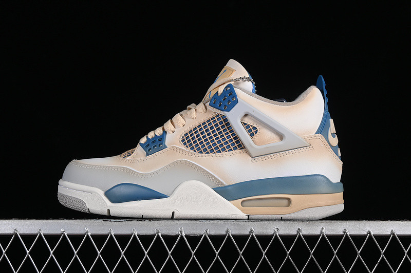 AIR JORDAN 4 RETRO WHITE/MILITARY BLUE-NEUTRAL GREY 308797-105