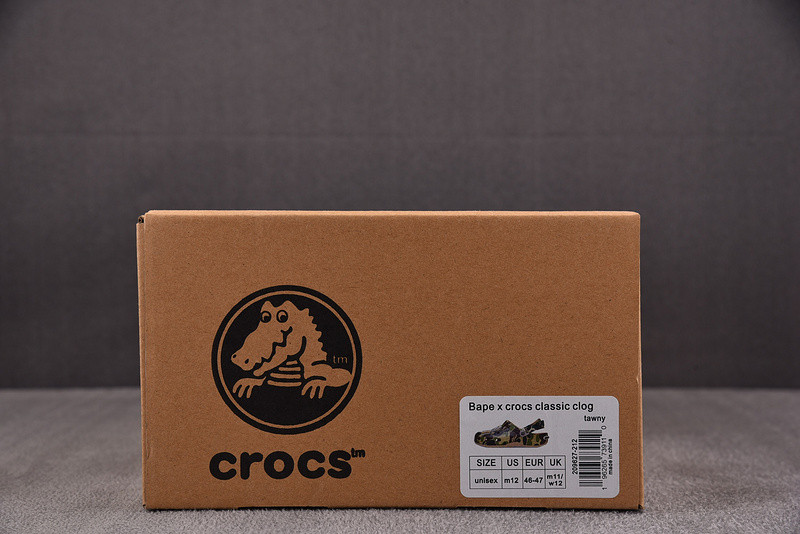 Cr*0*s classic clog a bathing ape abc camo green