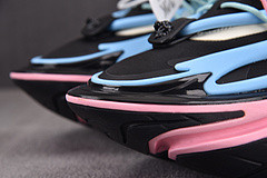 BALMAIN NEOPRENE AND LEATHER UNICORN LOW-TOP SNEAKERS