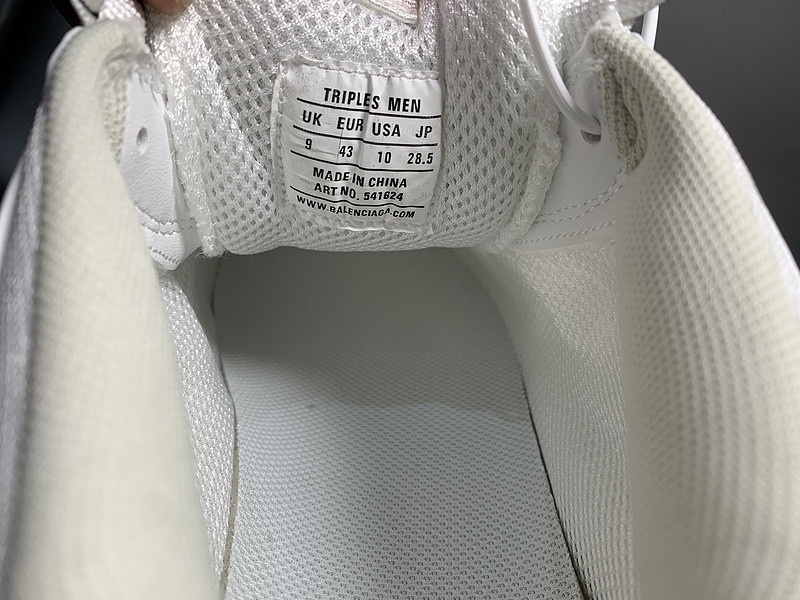Ba*len*cia*ga triple s white clear sole 544351w09e19000
