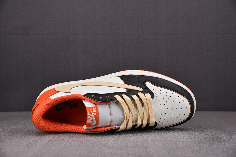 TRAVIS SCOTT X AIR JORDAN 1 LOW SAIL/WHITE/ROYAL ORANGE DM7866 - 9 82