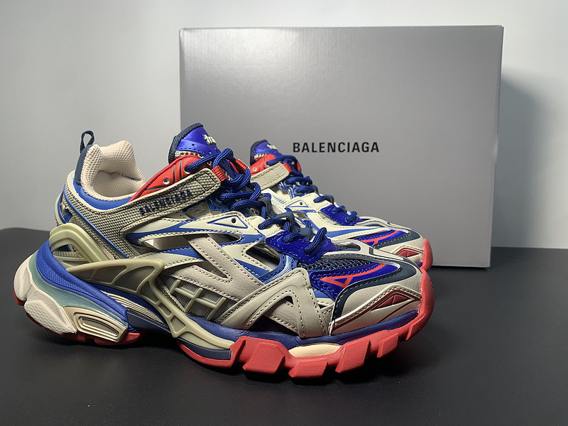 Ba*len*cia*ga track.2 beige blue red 568615 w2gn2 8570
