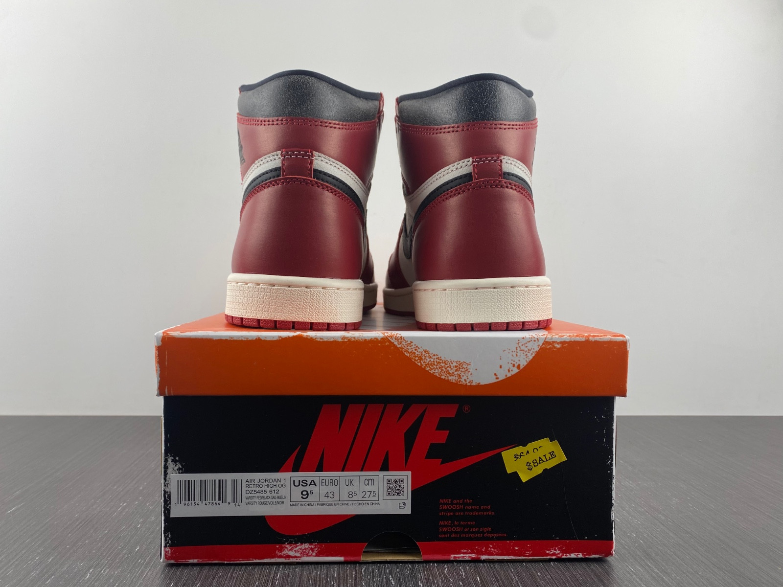 Jordan 1 Retro High OG Chicago Lost and Found DZ5485-612