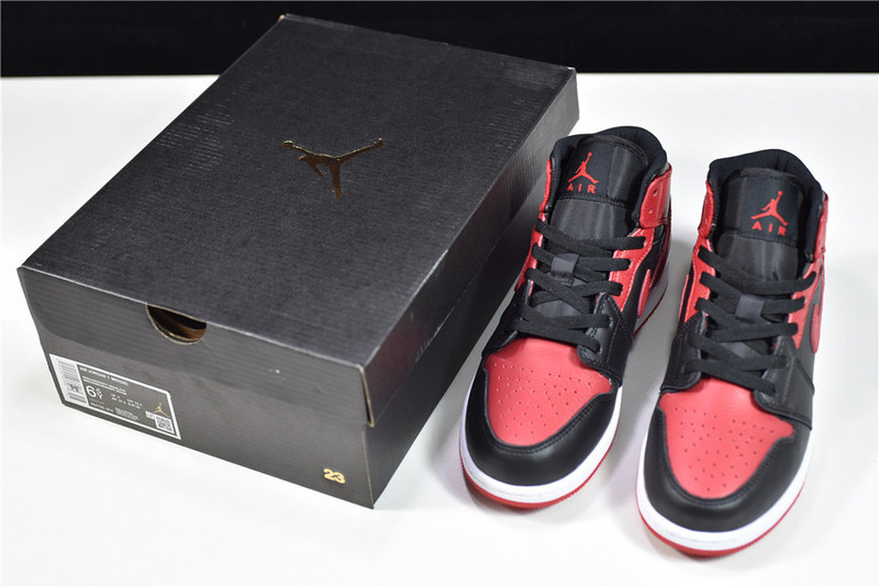 NK Air Jordan 1 Mid GS"Banned"AJ1 554725-074